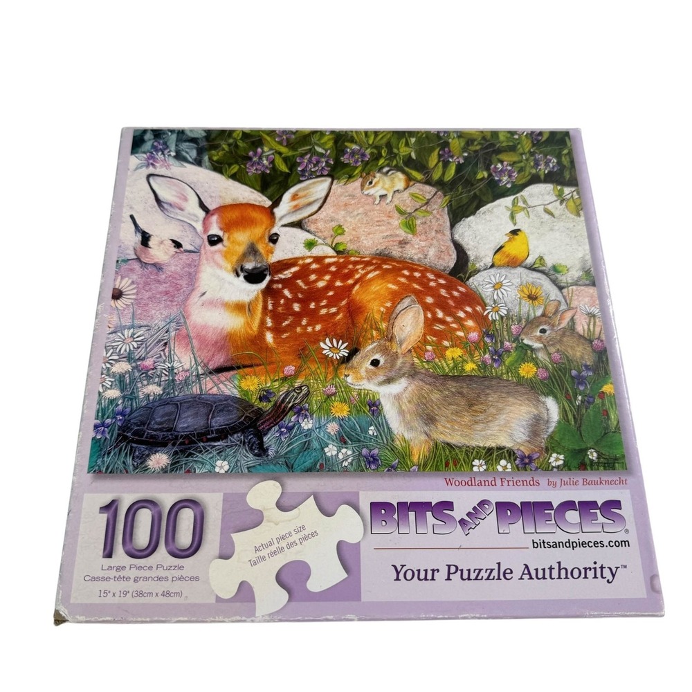Bits And Pieces Woodland Friends 100 Pcs Puzzle Complete Sealed Pieces Bag